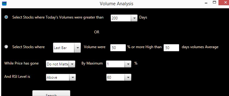 Volume breakout scanner